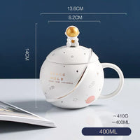 Buy Martian Merch ™ | Planet Mug Ceramic Coffee Cup With Lid Spoon (Various Colors)