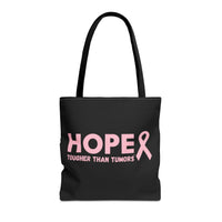Supportive Breast Cancer Awareness Tote – Double-Sided  “Tougher Than Tumors” + “Queens Don’t Quit” Design | Gift Bag for Survivors, Fighters & Supporters