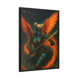 54 Mondays™ Project | Mona Marlowe: The Winged Reckoning – Beverly Hills Edition | Cosmic Noir Wall Art | Limited Gold Max Fuega™ Signature | FSC-Certified Framed Matte Canvas