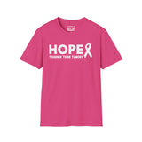 Hope & Strength Pink Ribbon T-Shirt – Breast Cancer Awareness Tee | Unisex Softstyle Shirt for Survivors, Fighters, and Supporters