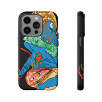 Indigenous Blue iPhone Tough Cases – Artistic Protective Covers | Fits iPhone 8 to iPhone 16 Pro Max | Licensed Design by Quuban Quinterro™