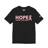 Breast Cancer Awareness T-Shirt – Hope Tougher Than Tumors™ & QUEENS DON’T QUIT™ Unisex Jersey Tee | Inspirational Gift for Survivor, Fighter, or Supporter