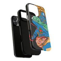 Indigenous Blue iPhone Tough Cases – Artistic Protective Covers | Fits iPhone 8 to iPhone 16 Pro Max | Licensed Design by Quuban Quinterro™