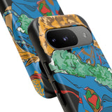 Indigenous Blue Google Pixel Tough Cases – Artistic Protective Covers | Fits Pixel 3 to Pixel 9 Pro | Licensed Design by Quuban Quinterro™
