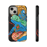 Indigenous Blue iPhone Tough Cases – Artistic Protective Covers | Fits iPhone 8 to iPhone 16 Pro Max | Licensed Design by Quuban Quinterro™