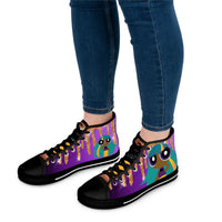 Your Fave Travel Kicks | Limited Edition Royal Bliss Anime Women's High-Top Canvas Sneaker (Lakers Glitter Version)