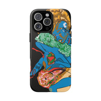 Indigenous Blue iPhone Tough Cases – Artistic Protective Covers | Fits iPhone 8 to iPhone 16 Pro Max | Licensed Design by Quuban Quinterro™
