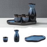 For Wine Lovers | @BuyMartianHome Elegant Japanese Ceramic Sake Cup Set with Warmer Tray | Retro-Inspired Wine Set for Spirits