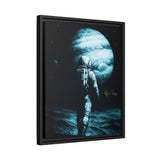 54 Mondays™ Project | Silent Giant – Beverly Hills Edition | Astronaut Facing Gas Giant | Cosmic Noir Wall Art | Limited Gold Max Fuega™ Signature | FSC-Certified Framed Matte Canvas