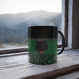 BuyMartianHome Abstract Alien Buy Martian Merch™ Color Morphing Mug, 11oz (TheBlogFAZ.com Green Sunrise)