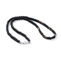 @BuyMartianJewelry | Men's Volcanic Rock Texture Black Matte Ethnic Style Necklace | Gift For Men