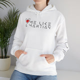 Love Me Like a Martian™ Hoodie – Unisex Heavy Blend Graphic Sweatshirt | Logic & Love Collection