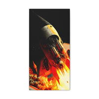 Buy Martian Merch ™ | Space City HTX MJM | Mars (Steampunk Rocket) Premium Gallery Wrap (Various Sizes)