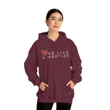 Love Me Like a Martian™ Hoodie – Unisex Heavy Blend Graphic Sweatshirt | Logic & Love Collection