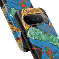 Indigenous Blue Google Pixel Tough Cases – Artistic Protective Covers | Fits Pixel 3 to Pixel 9 Pro | Licensed Design by Quuban Quinterro™