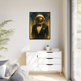 54 Mondays™ Project | Astronaut Tuxedo Portrait – Beverly Hills Edition | Cosmic Noir Wall Art | Limited Gold Max Fuega™ Signature | FSC-Certified Framed Matte Canvas
