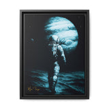 54 Mondays™ Project | Silent Giant – Beverly Hills Edition | Astronaut Facing Gas Giant | Cosmic Noir Wall Art | Limited Gold Max Fuega™ Signature | FSC-Certified Framed Matte Canvas