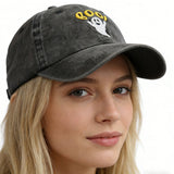 2pcs Cute Spooky BOO Cap For Women and Men, Adjustable Embroidered Wash Cotton Unisex Baseball Cap