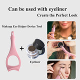 Your Fave Travel Merch | 3-in-1 Eco-Friendly Silicone Eyeliner Aid & Makeup Guide | Stencil for Eyeliner, Mascara, & Lipstick | Portable & Reusable