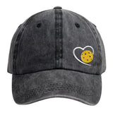 Pickle Ball Hat For Men Women, Adjustable Embroidered Wash Cotton Baseball Cap