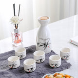 For Wine Lovers | @BuyMartianHome Ancient Style Japanese Ceramic Sake Set | Traditional Single-Cup Spirits Set