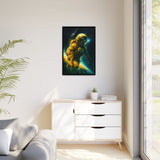 54 Mondays™ Project | Lone Orbit – Beverly Hills Edition | Astronaut Deep Space Portrait | Cosmic Noir Wall Art | Limited Gold Max Fuega™ Signature | FSC-Certified Framed Matte Canvas