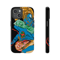 Indigenous Blue iPhone Tough Cases – Artistic Protective Covers | Fits iPhone 8 to iPhone 16 Pro Max | Licensed Design by Quuban Quinterro™
