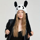 Your Fave Cosplay Merch | @BuyMartian Women's Cute Cosplay Puppy Plush Panda Dog Moving Ear Hat | Animal (Frog, Elephant, Rabbit) Halloween Hat w/ Earflap For Women