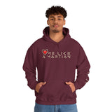 Love Me Like a Martian™ Hoodie – Unisex Heavy Blend Graphic Sweatshirt | Logic & Love Collection