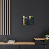 54 Mondays™ Project | Out of Sync Out of Touch – Beverly Hills Edition | Cosmic Noir Wall Art | Limited Gold Max Fuega™ Signature | FSC-Certified Framed Matte Canvas