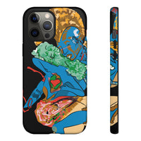 Indigenous Blue iPhone Tough Cases – Artistic Protective Covers | Fits iPhone 8 to iPhone 16 Pro Max | Licensed Design by Quuban Quinterro™