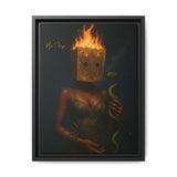 54 Mondays™ Project | Masked & Burned – Beverly Hills Edition | Cosmic Noir Wall Art | Limited Gold Max Fuega™ Signature | FSC-Certified Framed Matte Canvas