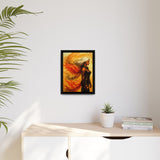 54 Mondays™ Project | Phoenix Ascendant – Beverly Hills Edition | Fire-Wing Warrior Portrait | Cosmic Noir Wall Art | Limited Gold Max Fuega™ Signature | FSC-Certified Framed Matte Canvas