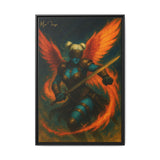 54 Mondays™ Project | Mona Marlowe: The Winged Reckoning – Beverly Hills Edition | Cosmic Noir Wall Art | Limited Gold Max Fuega™ Signature | FSC-Certified Framed Matte Canvas