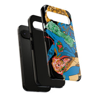 Indigenous Blue Google Pixel Tough Cases – Artistic Protective Covers | Fits Pixel 3 to Pixel 9 Pro | Licensed Design by Quuban Quinterro™