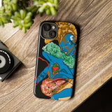 Indigenous Blue iPhone Tough Cases – Artistic Protective Covers | Fits iPhone 8 to iPhone 16 Pro Max | Licensed Design by Quuban Quinterro™
