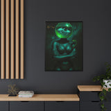 54 Mondays™ Project | Agua Green Glare – Beverly Hills Edition | Cosmic Noir Wall Art | Limited Gold Max Fuega™ Signature | FSC-Certified Framed Matte Canvas