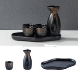 For Wine Lovers | @BuyMartianHome Elegant Japanese Ceramic Sake Cup Set with Warmer Tray | Retro-Inspired Wine Set for Spirits