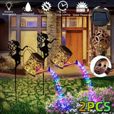 @MaxGardenGalax | 2PCS Solar Garden Decorative Lamp, Outdoor Landscape Lamp, Torch Lamp, Outdoor Lighting Lamp, Party Atmosphere Lamp, Fairy Lamp, Suitable For Gardens, Parks, Commercial Streets, Holiday Gifts.