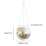 Max Garden Galax ™ Unique Mirror-Shaped Hanging Planter for Home & Garden | Disco Ball Funk | Flower & Plant Pot (Various Colors)