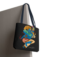Indigenous Blue Limited Edition Tote Bag – Signed Collectible Art Bag by CIQ Designs x Buy Martian Merch™ | Numbered Series of 100 with Digital Certificate