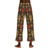 Buy Martian Merch™ | IronEagle 47 African Art Deco Men's Pajama Pants (Loose Fit) | Sun of Mars (Red, Gold, Black)