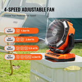 Portable Fan Rechargeable 13 Inch, Battery Powered Fan With LED Lantern, 4 Speeds Adjustable