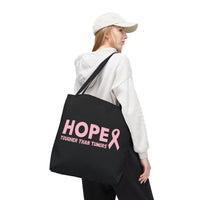 Supportive Breast Cancer Awareness Tote – Double-Sided  “Tougher Than Tumors” + “Queens Don’t Quit” Design | Gift Bag for Survivors, Fighters & Supporters