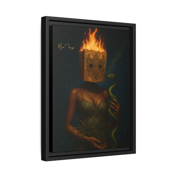 54 Mondays™ Project | Masked & Burned – Beverly Hills Edition | Cosmic Noir Wall Art | Limited Gold Max Fuega™ Signature | FSC-Certified Framed Matte Canvas