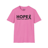 Hope & Strength Pink Ribbon T-Shirt – Breast Cancer Awareness Tee | Unisex Softstyle Shirt for Survivors, Fighters, and Supporters