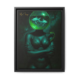 54 Mondays™ Project | Agua Green Glare – Beverly Hills Edition | Cosmic Noir Wall Art | Limited Gold Max Fuega™ Signature | FSC-Certified Framed Matte Canvas