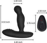 The Saucy Martian™ | 360°Prostate Massager Dual Motors+Electric Shock Pulse Anal Vibrator Butt Plug Remote Control w/ 3 Rotation Speed & 16 Vibrations