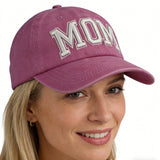 Pink Mama Baseball Cap For Women, Adjustable Embroidered Wash Cotton Baseball Cap
