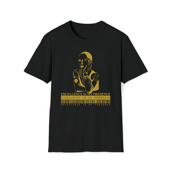 Your Fave Travel Tee | Excellence Is My Presence Smooth Operator Rock T-Shirt (Unisex) Gold